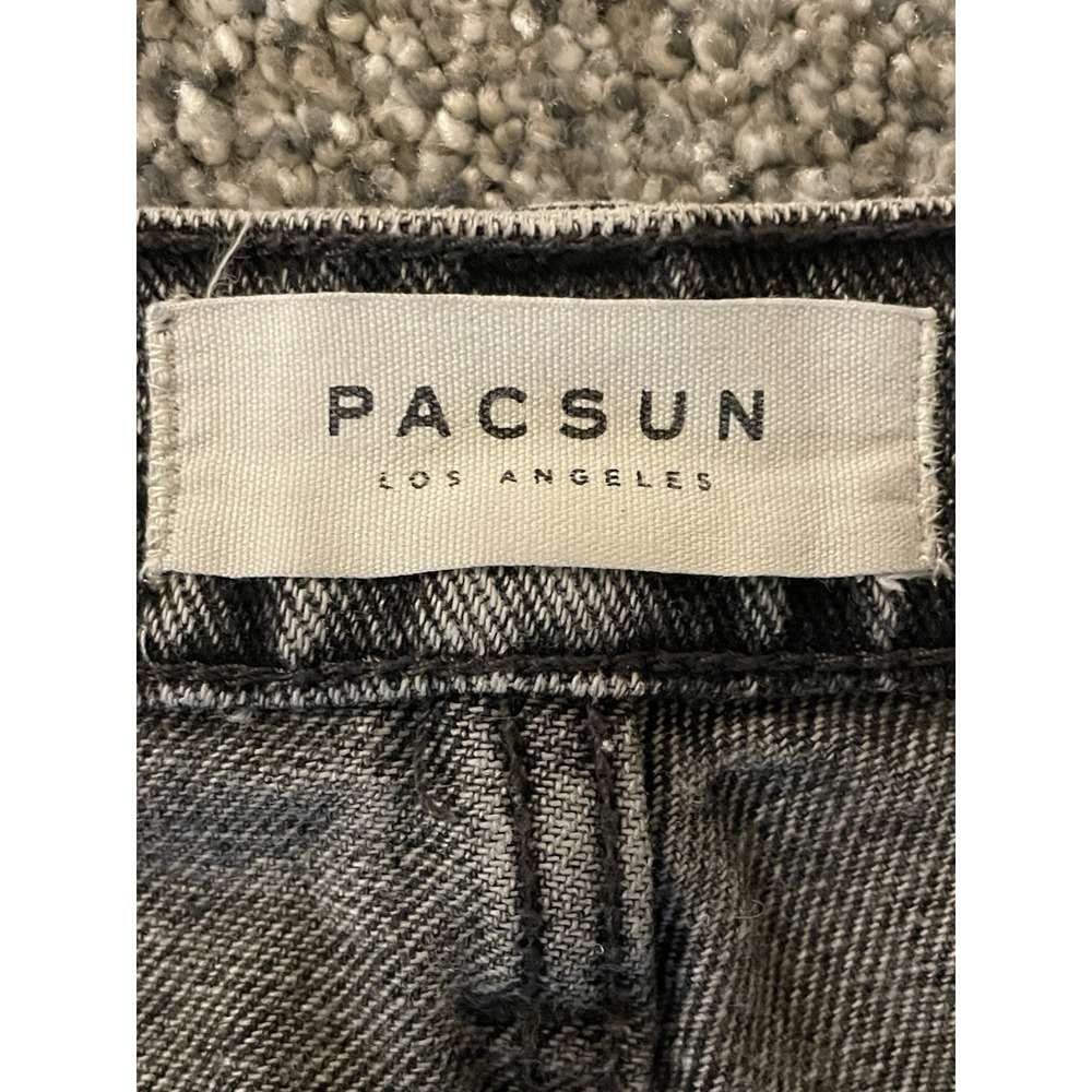 Pacsun Jeans Womens 28 Gray Distressed Fashion Zipper High Rise Grunge Y2K - Picture 6 of 10